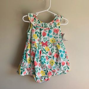 Carter’s Floral Ruffle One Piece Dress NWT